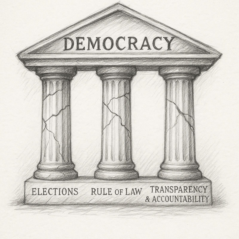 When the Pillars Buckle: How U.S. Democracy’s Foundations Are Under Strain